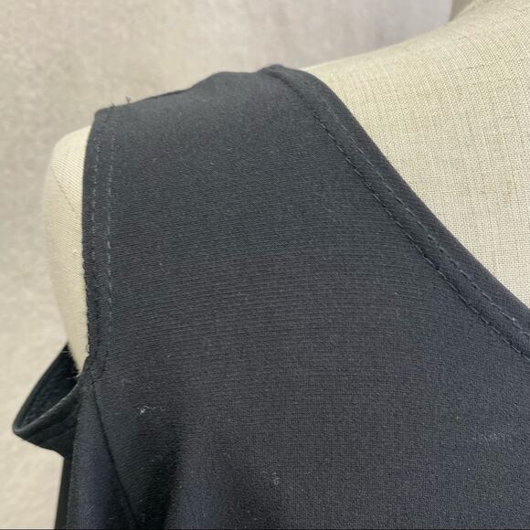 CLARA SUNWOO black Signature Cold Shoulder Tunic size Medium made in USA - Picture 2 of 12